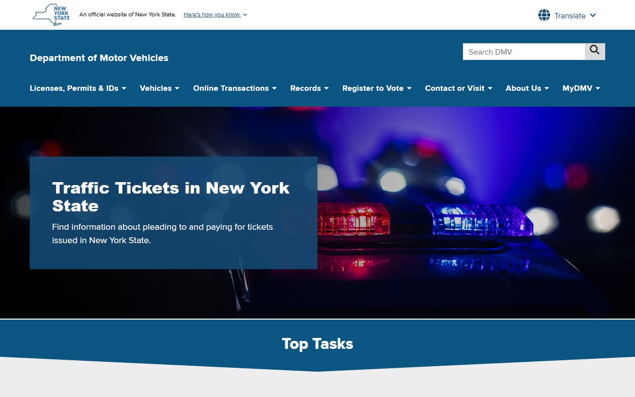 Richmond County traffic court records and NY DMV tickets