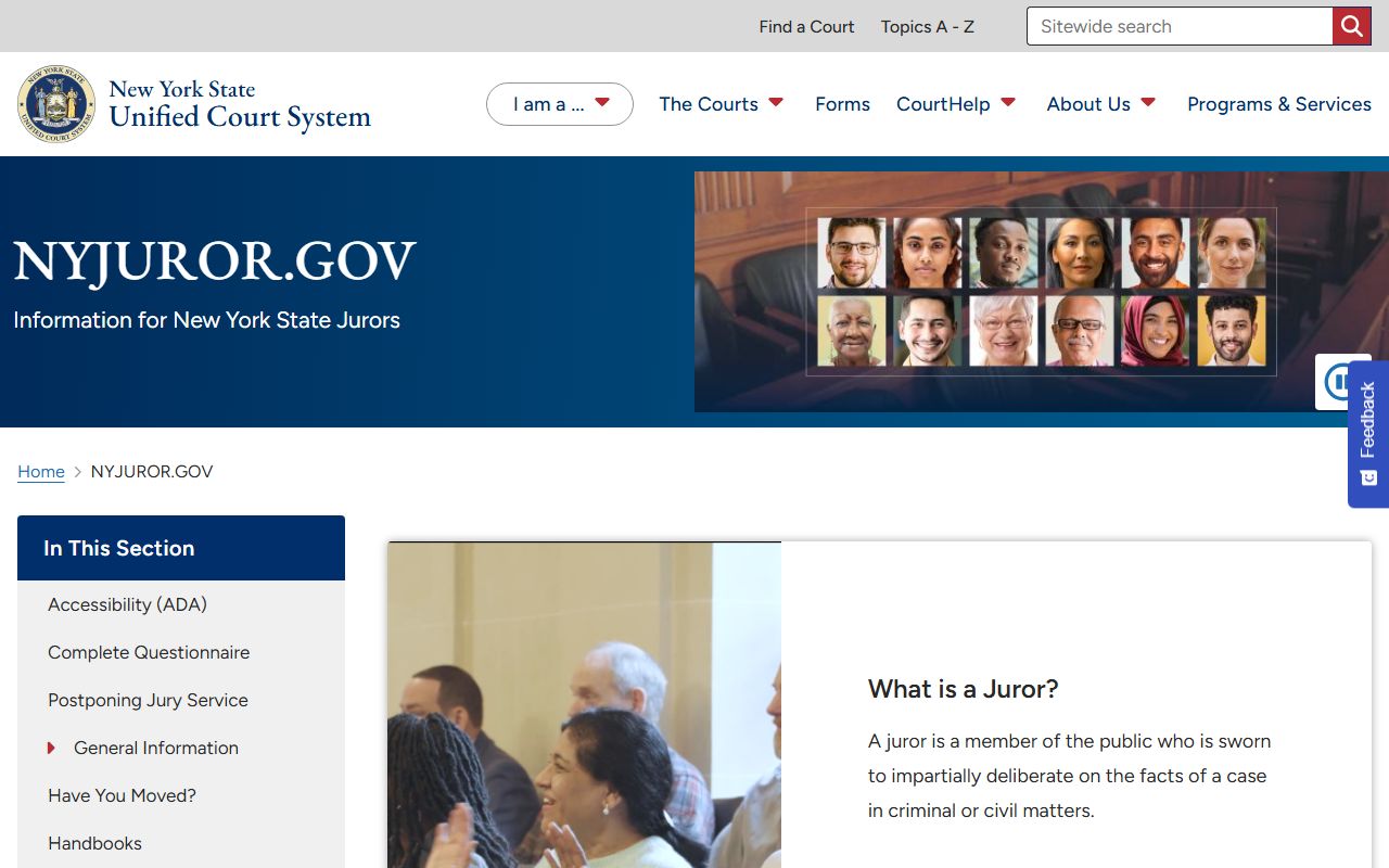 Richmond County Clerk and New York juror services