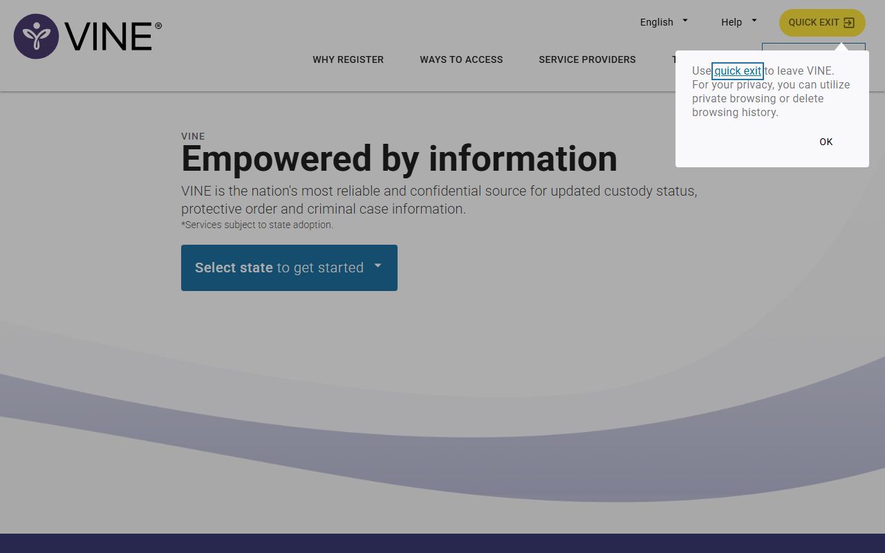 Richmond County released inmates VINELink notifications